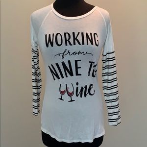 New! 9-5 Wine Long Sleeve Tee